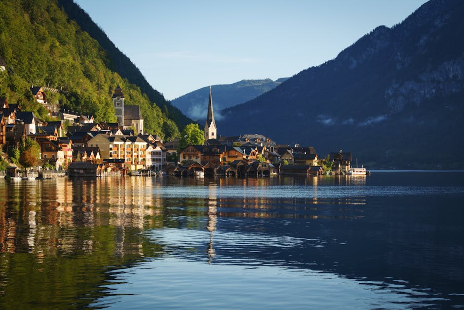 Hallstatt, Austrija - slikovito jezero i planine